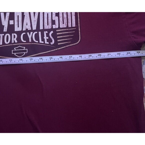 Harley Davidson Men’s T-shirt Vintage Burgundy Biker Shirt Boswell TN Size XL - Picture 8 of 9